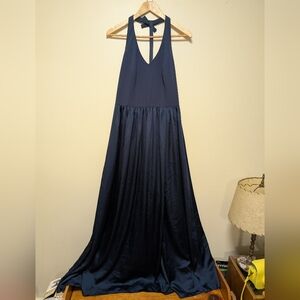 WHITE by Vera Wang Navy Satin Gown Size 12